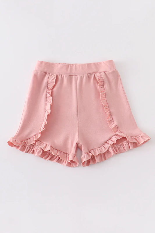 Light Pink Ruffle Shorts