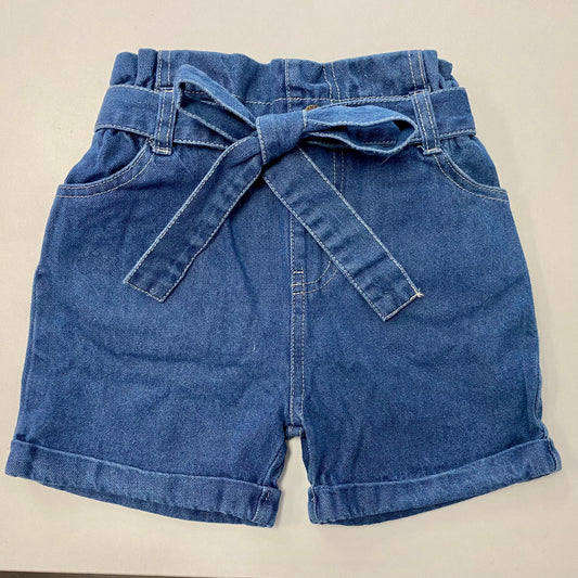 Paper Bag Style Denim shorts with a tie waist